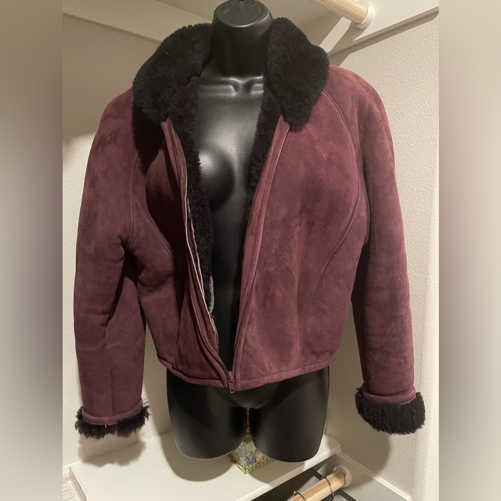 Heavy short shearling jacket European 40